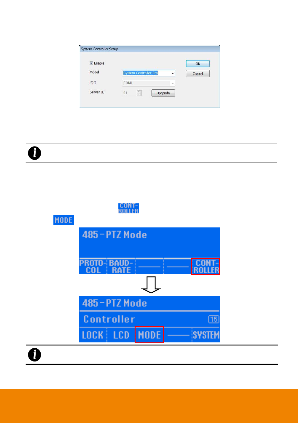 Iv. select the operation mode on system controller | AVer System Contrll Pro quick guide User Manual | Page 10 / 23