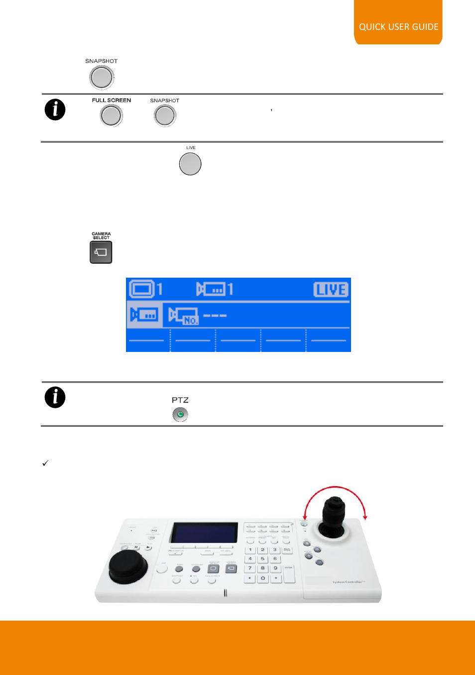 Ix. using the joystick to operate the ptz camera | AVer System Contrll Pro quick guide User Manual | Page 21 / 23