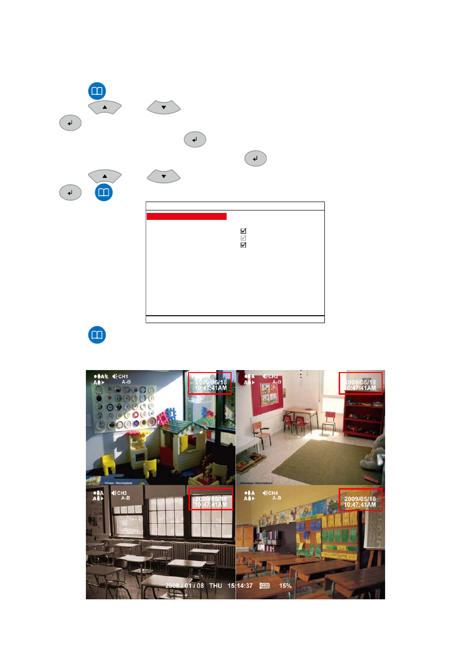 1 setup the time stamp | AVer EB3004_MD User Manual | Page 24 / 51