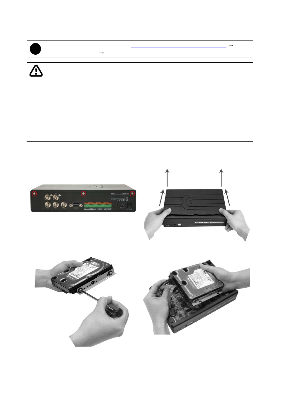 5 setting up the dvr unit, 1 installing the hard disk | AVer EB3004_MD User Manual | Page 8 / 51