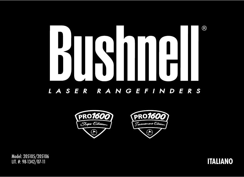 Italiano | Bushnell 20 5105 User Manual | Page 59 / 88