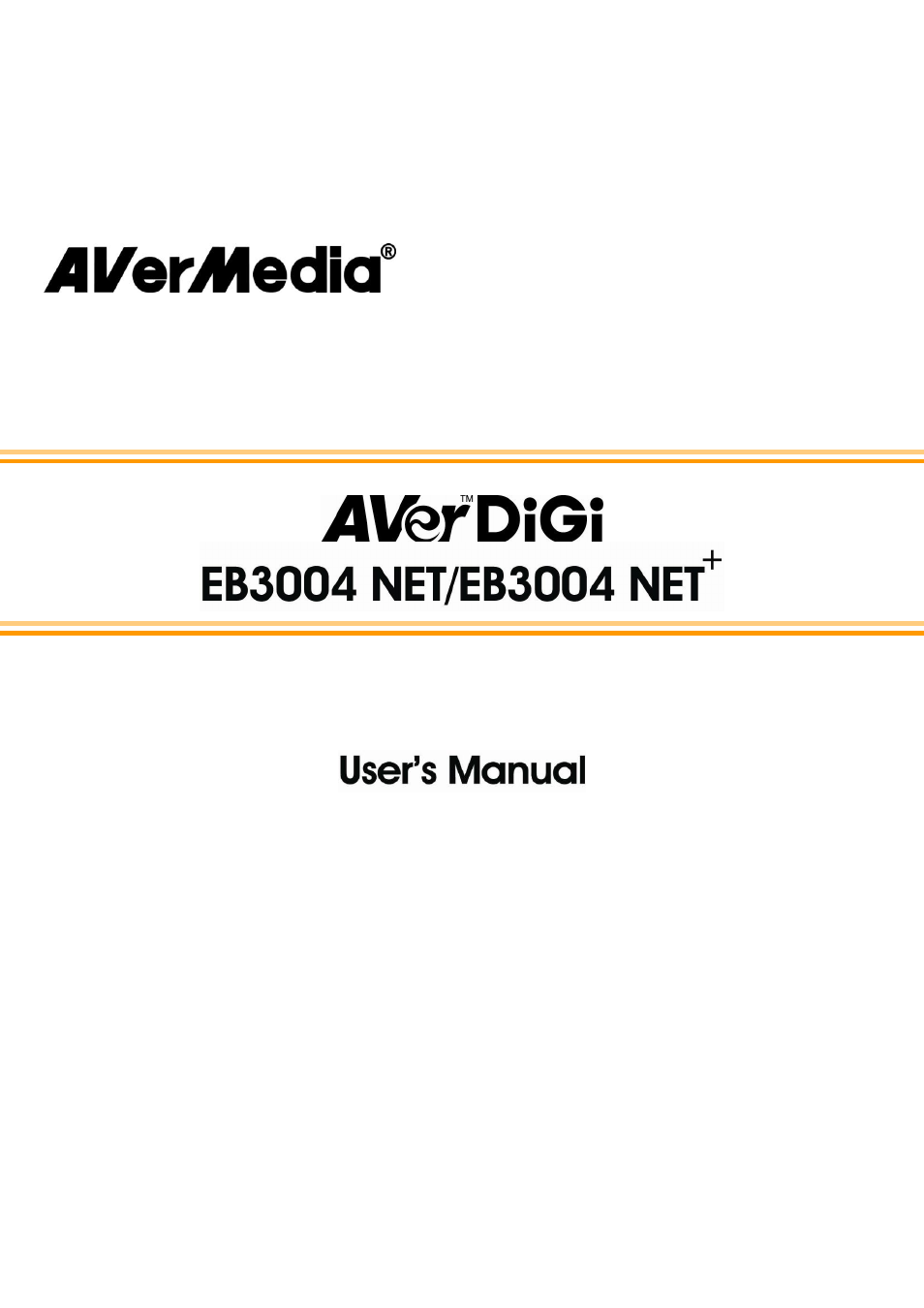 AVer EB3004 NET & NET+ User Manual | 89 pages