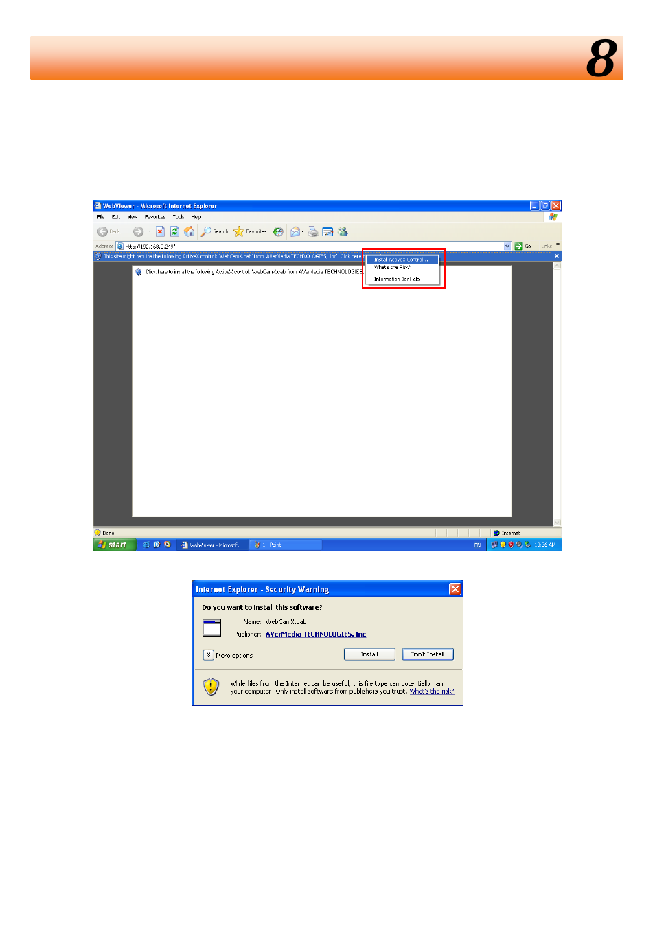 Chapter8, Using the remote programs, Using the remote programs chapter | AVer EB3004 NET & NET+ User Manual | Page 57 / 89