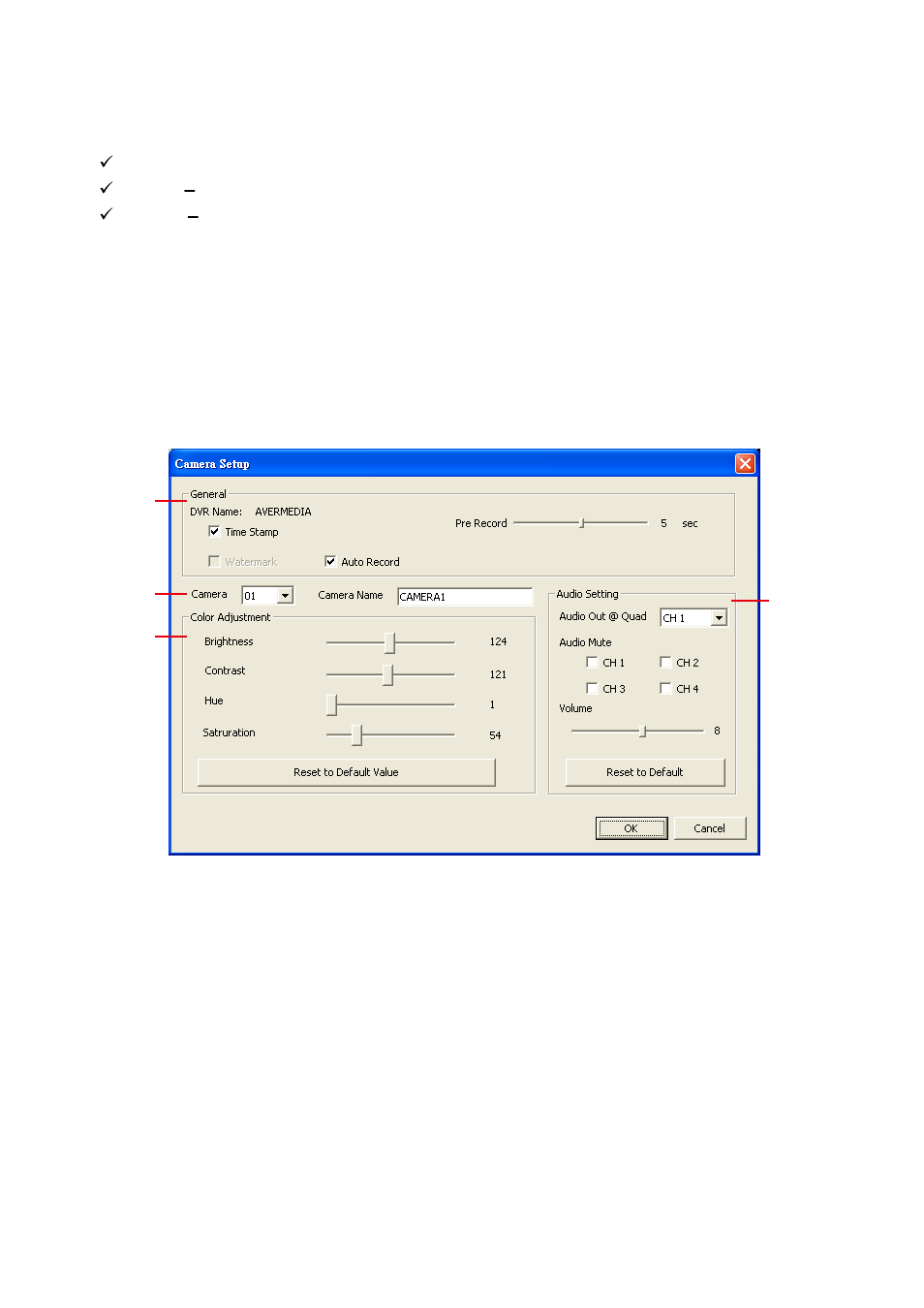 Camera setup | AVer EB3004 NET & NET+ User Manual | Page 62 / 89