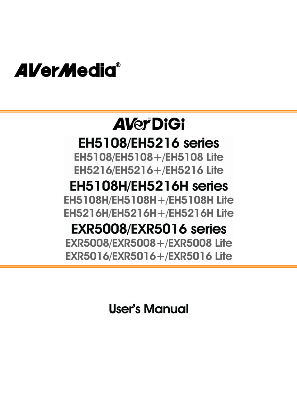 AVer EXR5016_series user manual User Manual | 186 pages