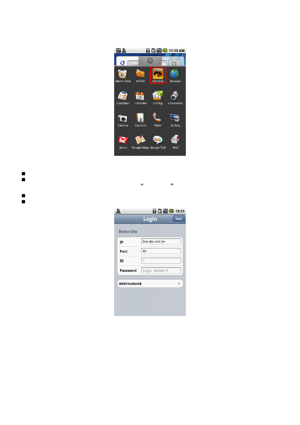 Using the averdigi android application, 2 using the averdigi android application | AVer EXR5016_series user manual User Manual | Page 153 / 186