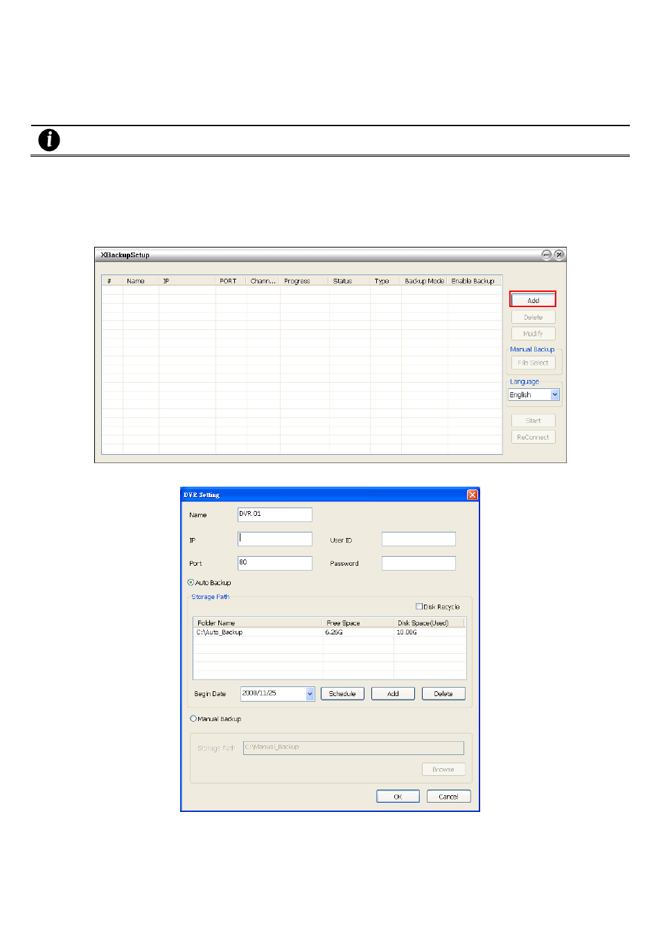 Remote backup, To back up the recoded data from the dvr server, 3 remote backup | 1 to back up the recoded data from the dvr server | AVer EXR5016_series user manual User Manual | Page 177 / 186