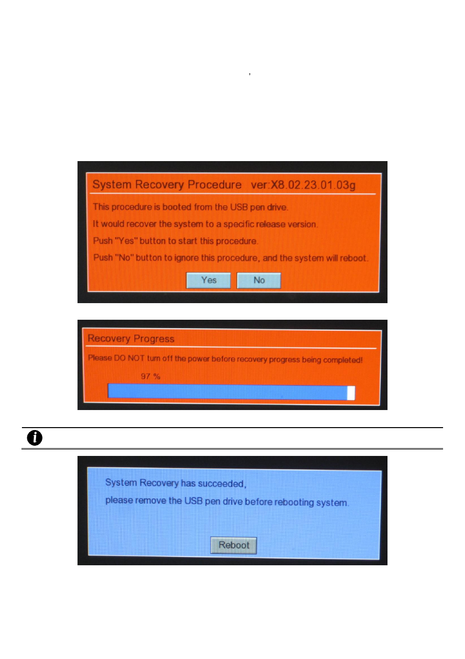 Appendix e, Usb recovery dvr firmware, Appendix e usb recovery dvr firmware | AVer EXR5016_series user manual User Manual | Page 185 / 186