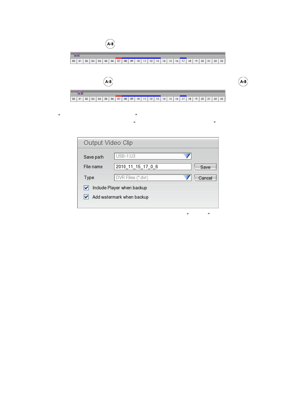 To cut and save the portion of the recorded video | AVer EXR5016_series user manual User Manual | Page 20 / 186