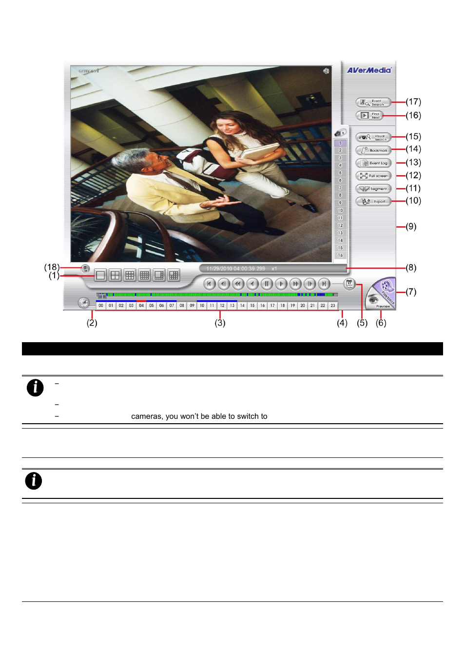 Familiarizing the buttons in playback mode, Chapter, 3 familiarizing the buttons in playback mode | AVer EXR5016_series user manual User Manual | Page 49 / 186