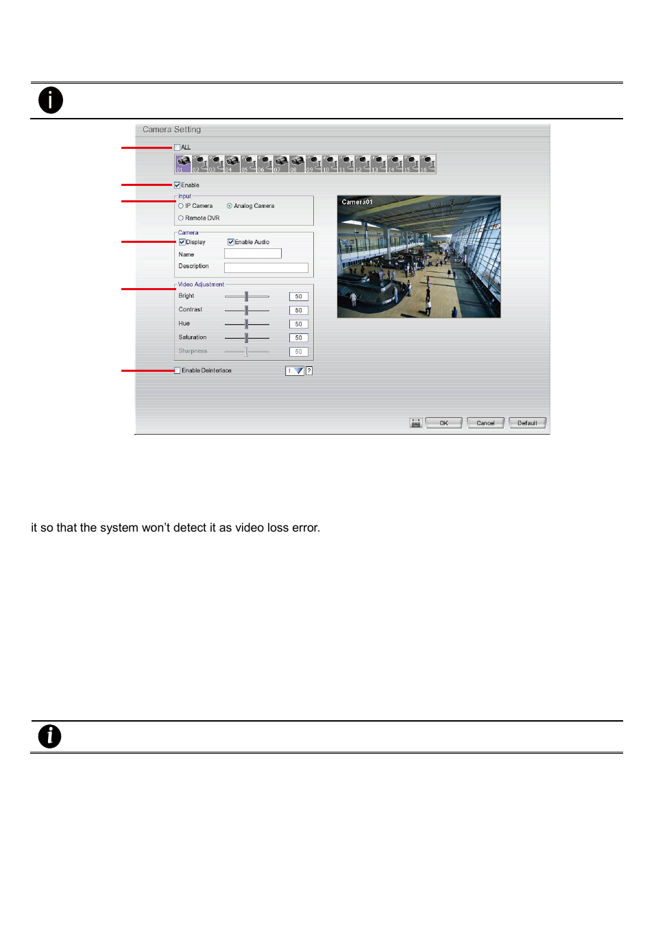 To setup analog camera(for eh series only), 3 to setup analog camera(for eh series only) | AVer EXR5016_series user manual User Manual | Page 67 / 186