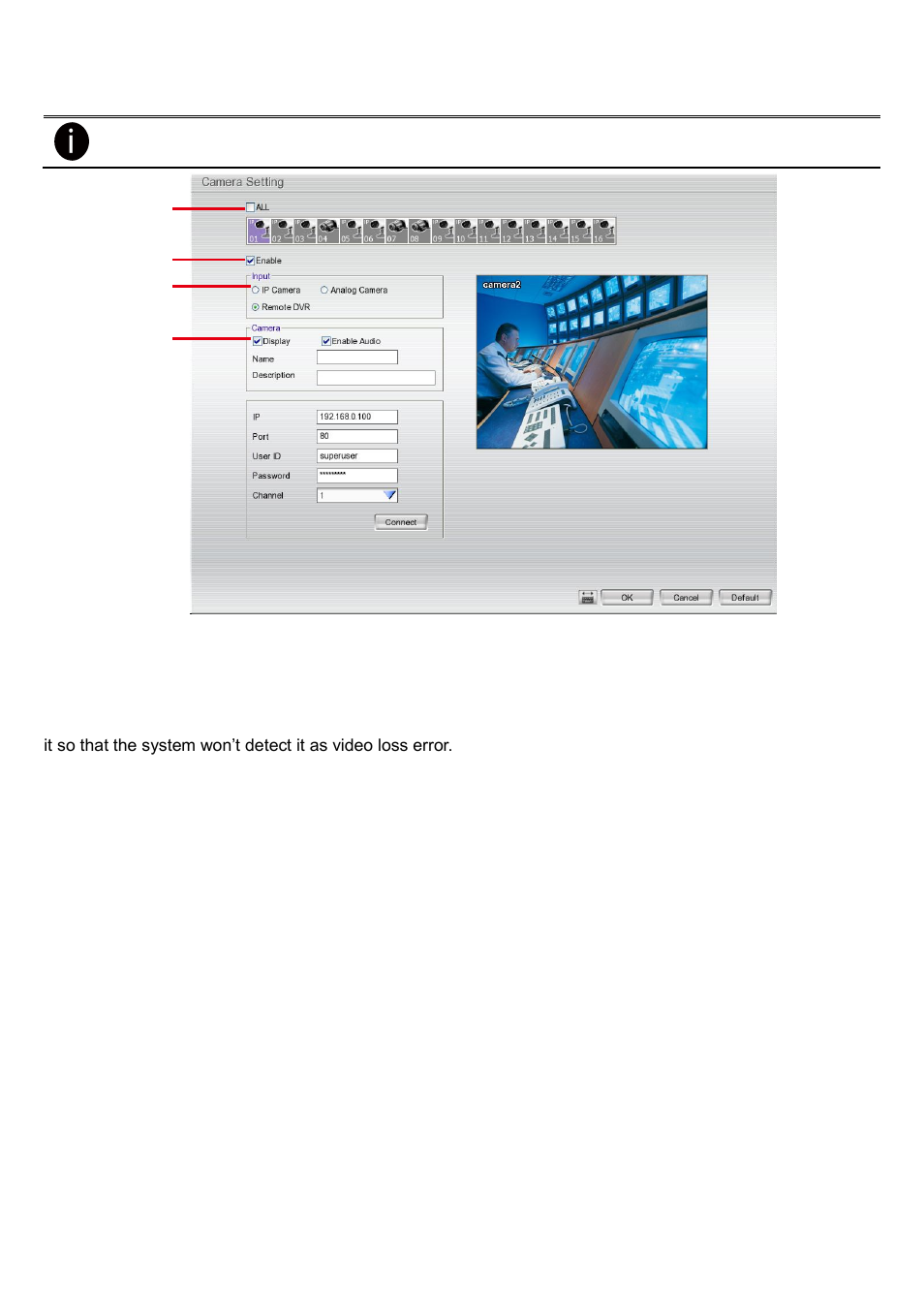 To setup camera from the remote dvr, 4 to setup camera from the remote dvr | AVer EXR5016_series user manual User Manual | Page 68 / 186