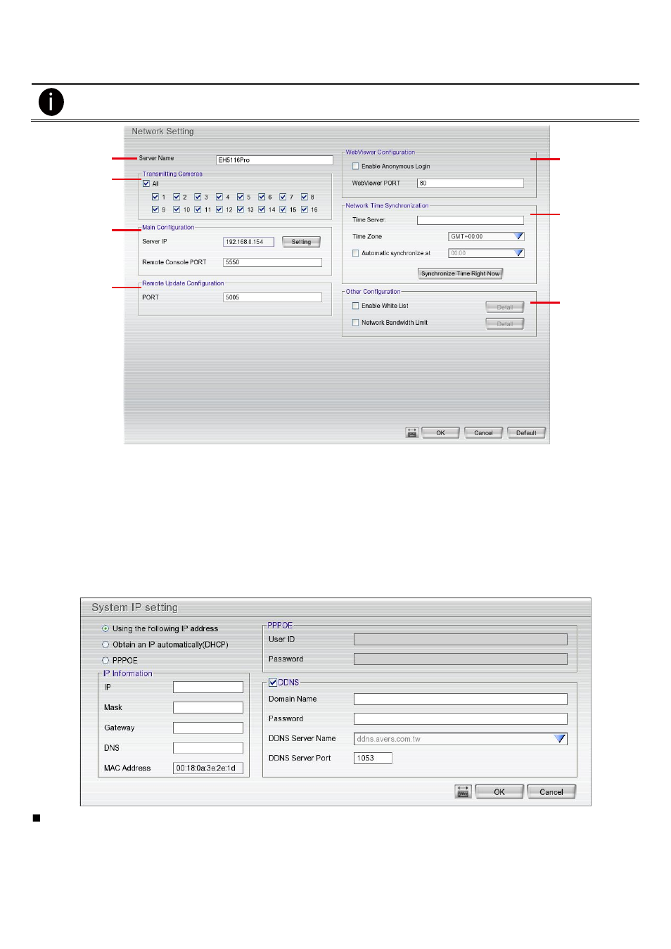 Network setup, 4 network setup | AVer EXR5016_series user manual User Manual | Page 72 / 186