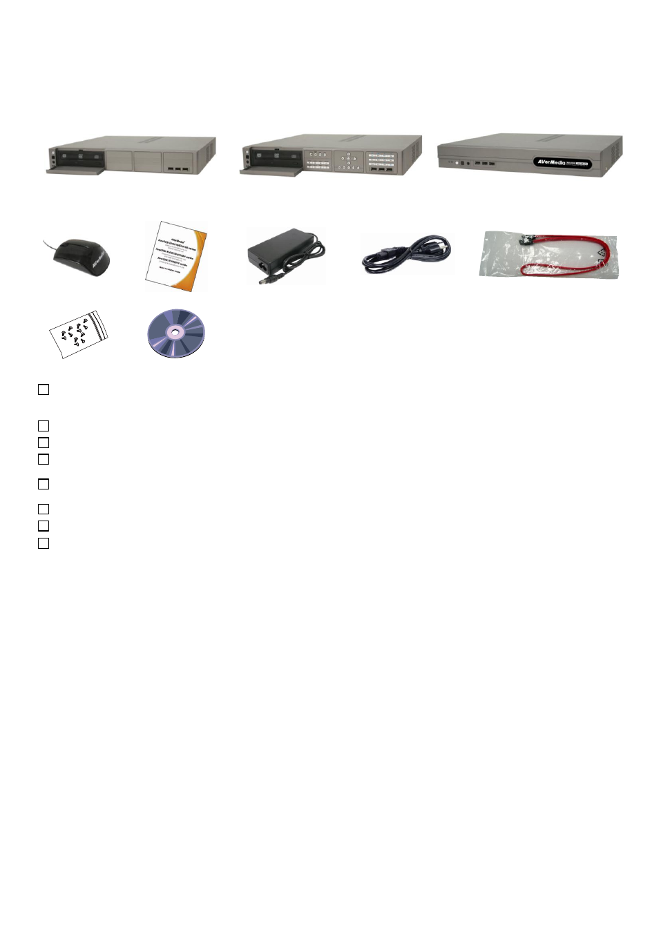 Chapter 1, Introduction, Package content | Eh5108 series, Chapter 1 introduction, 1 package content | AVer EXR5016_series user manual User Manual | Page 9 / 186