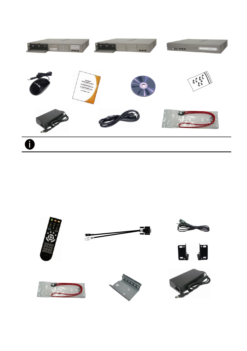 Exr5008/exr5016 series, Optional accessories for exr5008/exr5016 series, Exr5016 series | Optional accessories(exr5016 series) | AVer EXR5016_series quick guide User Manual | Page 10 / 27