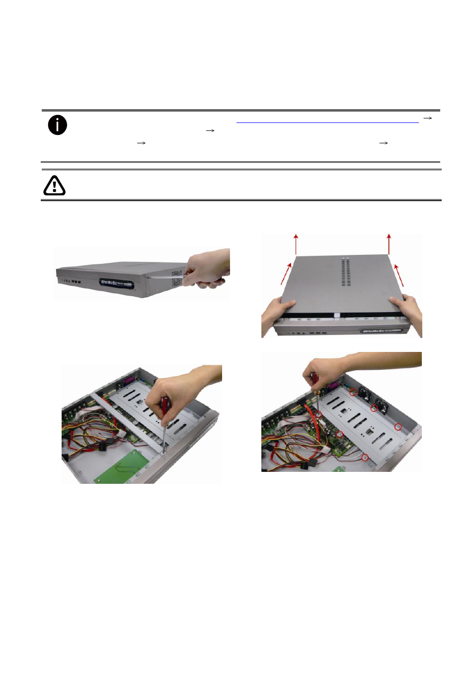 Ii. hardware installation, A. install the hard disk, Hardware installation | Install the hard disk | AVer EXR5016_series quick guide User Manual | Page 11 / 27