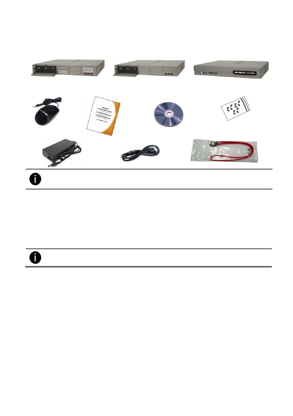 Package contents, Eh5216/eh5108 series, I. package contents | AVer EXR5016_series quick guide User Manual | Page 7 / 27