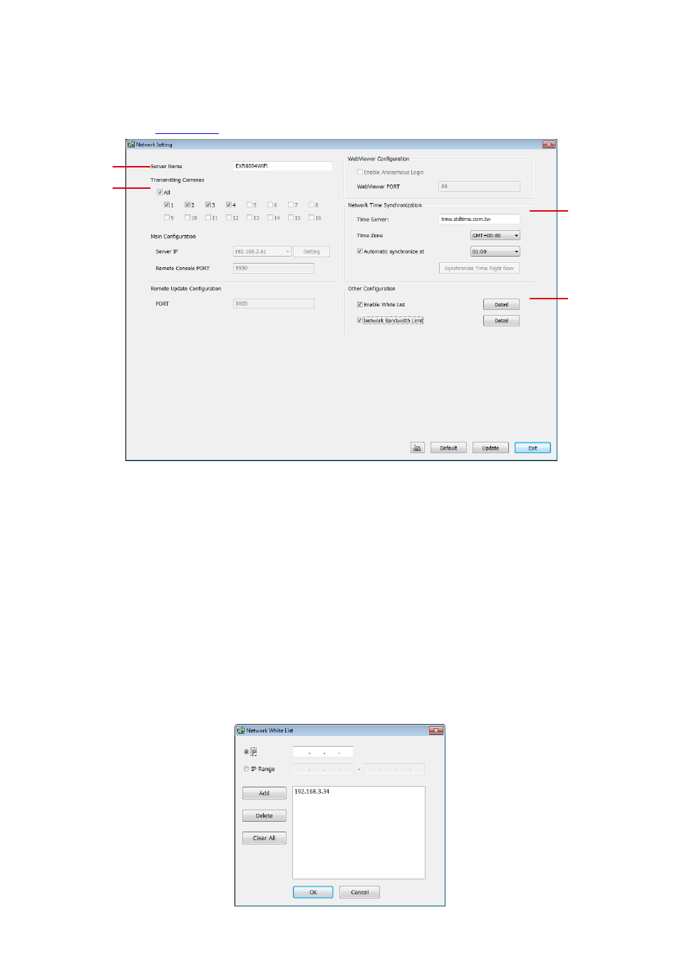 Network setting, 4 network setting | AVer EXR6004-WiFi User Manual | Page 101 / 111