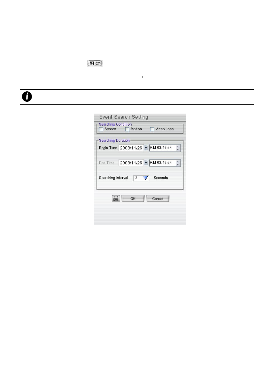 Using the event search, 3 using the event search | AVer EXR6004-WiFi User Manual | Page 26 / 111