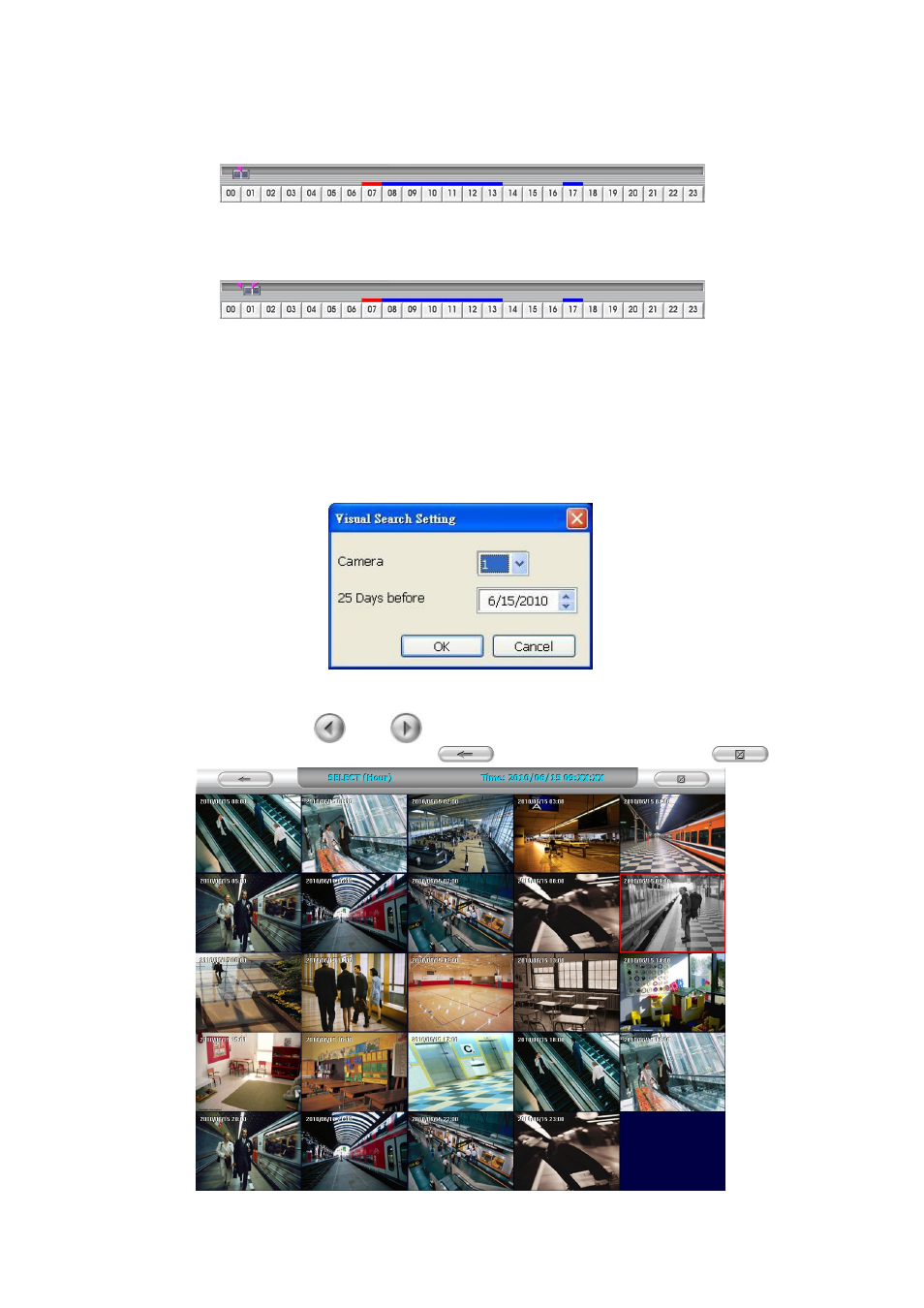 To cut and save the portion of the recorded video, To search using the visual search, Chapter 3.7.2 | Chapter 3.7.3, 3 to search using the visual search | AVer EXR6004-WiFi User Manual | Page 44 / 111