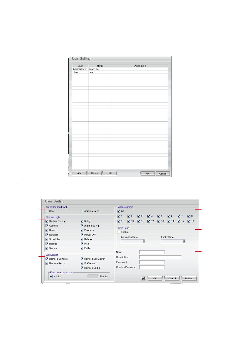 User setup | AVer EXR6004-WiFi User Manual | Page 52 / 111