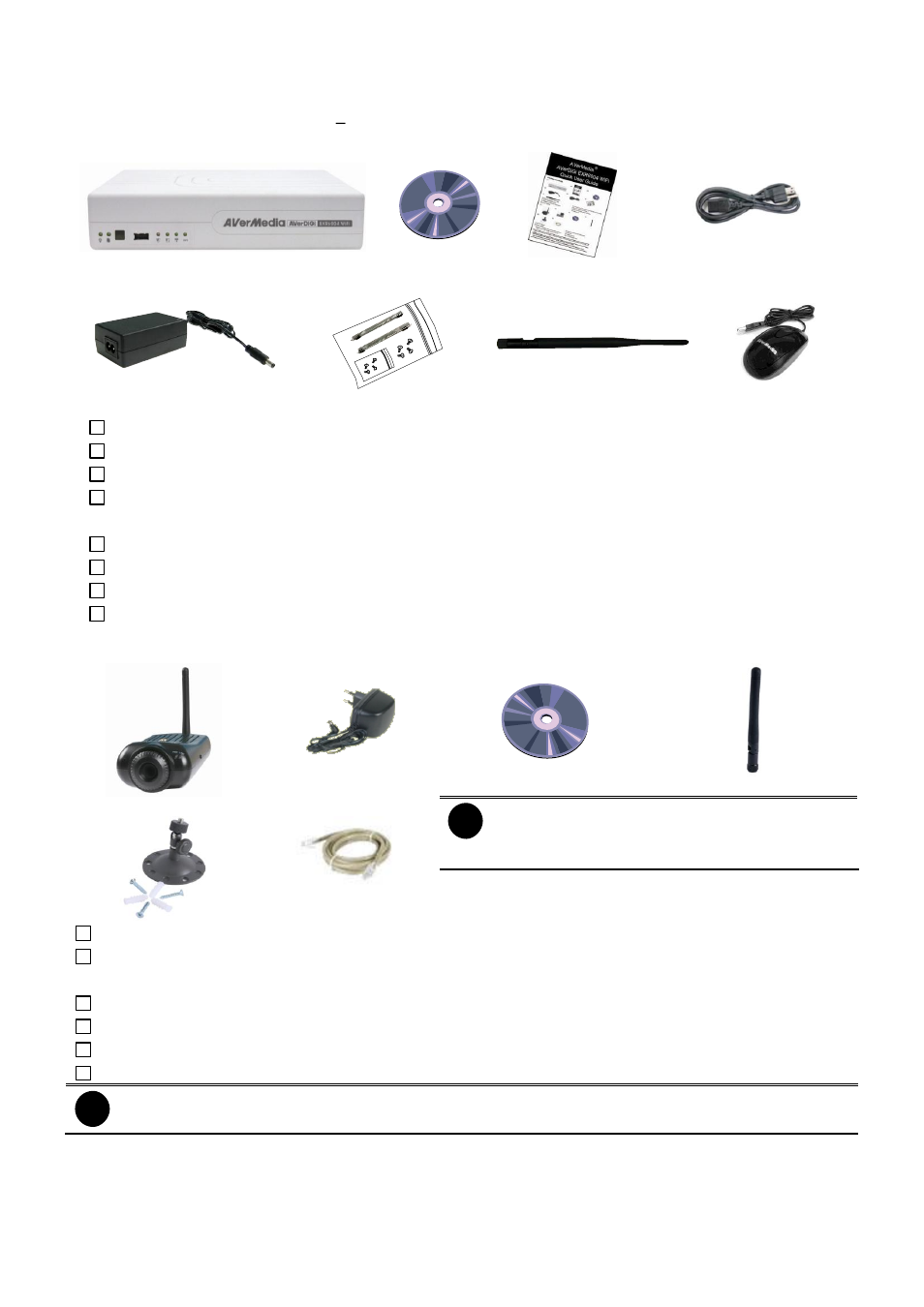 Package content | AVer EXR6004-WiFi User Manual | Page 8 / 111