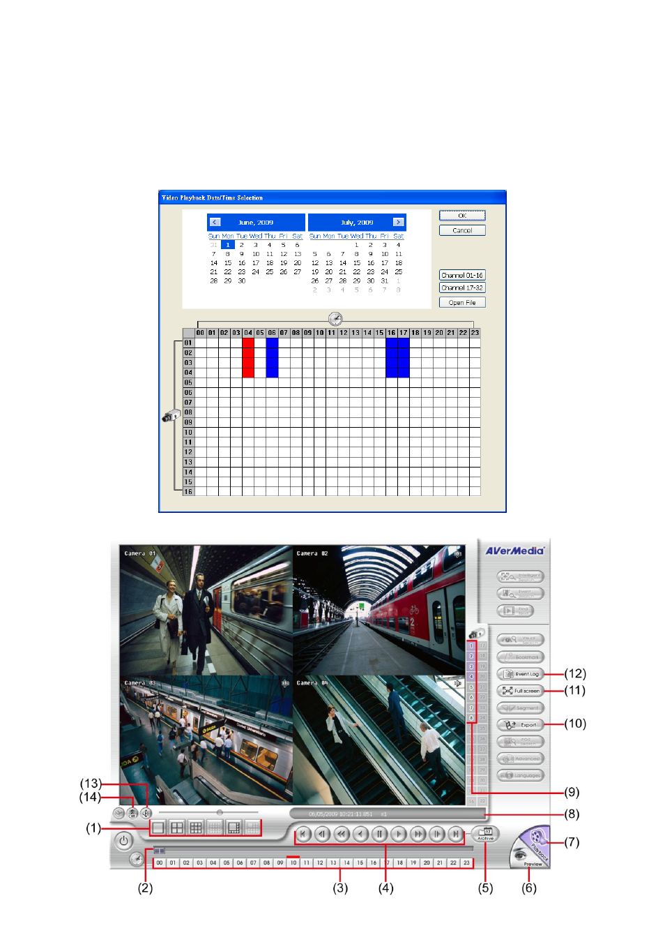 Playback in realtime playback mode, 3 playback in realtime playback mode | AVer MXR6008 User Manual | Page 116 / 149