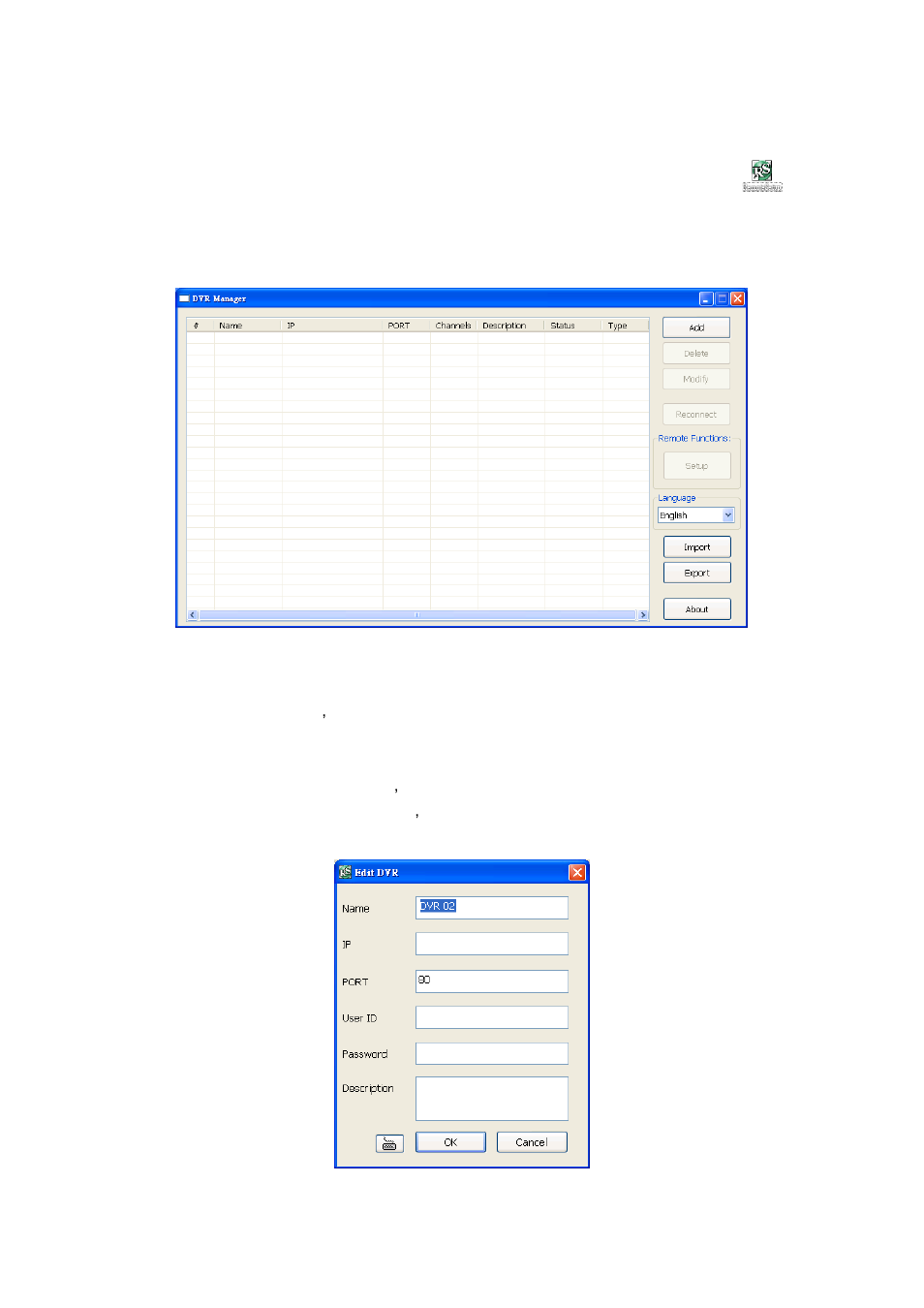 Using the remote isetup, To add dvr server, 2 using the remote isetup | 1 to add dvr server | AVer MXR6008 User Manual | Page 125 / 149