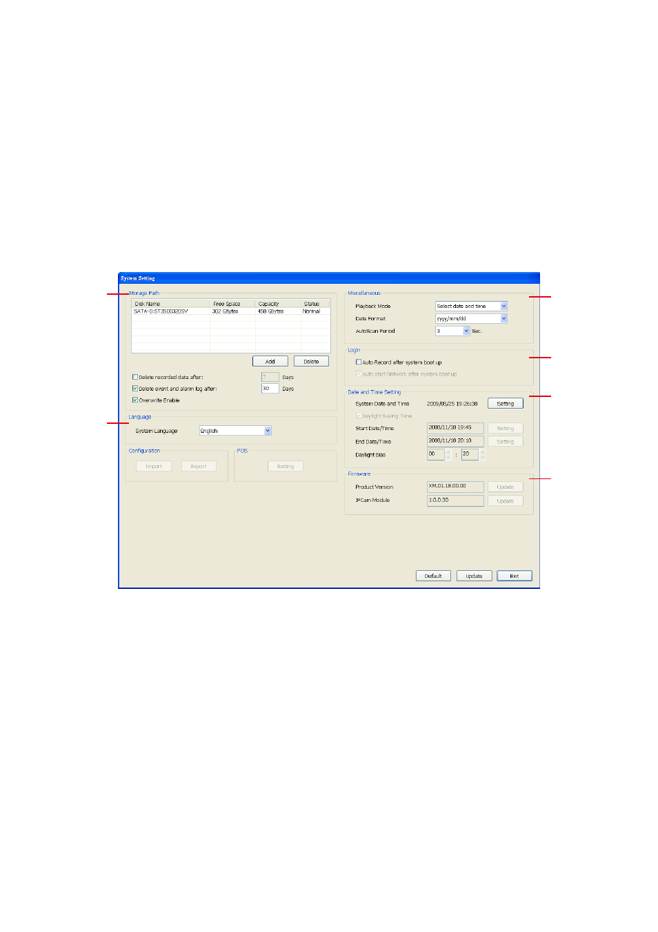 To setup remote system setting, System setting, 2 to setup remote system setting | 1 system setting | AVer MXR6008 User Manual | Page 126 / 149