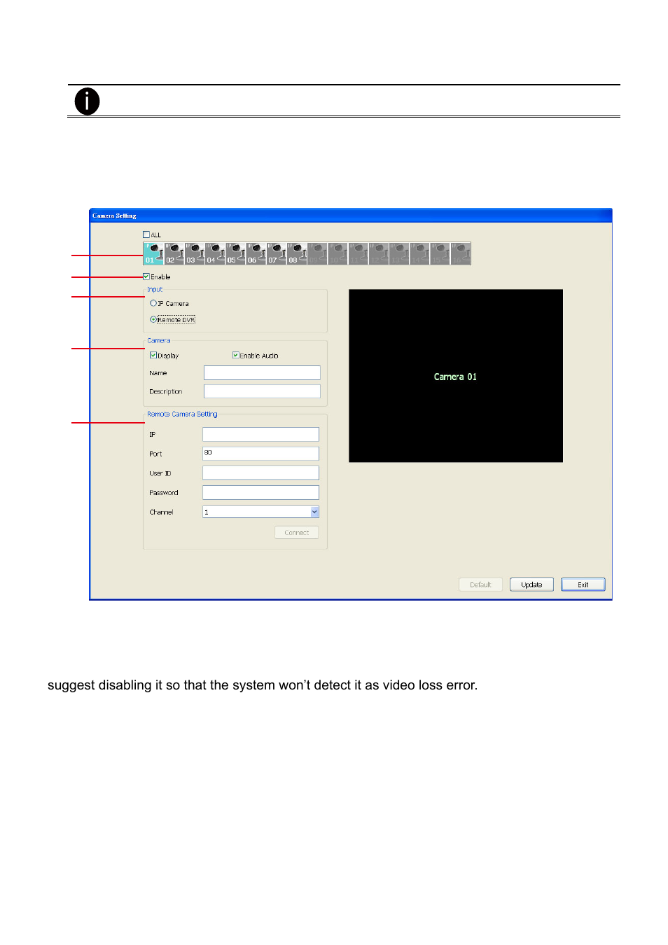 To setup camera from the remote dvr, 2 to setup camera from the remote dvr | AVer MXR6008 User Manual | Page 51 / 149