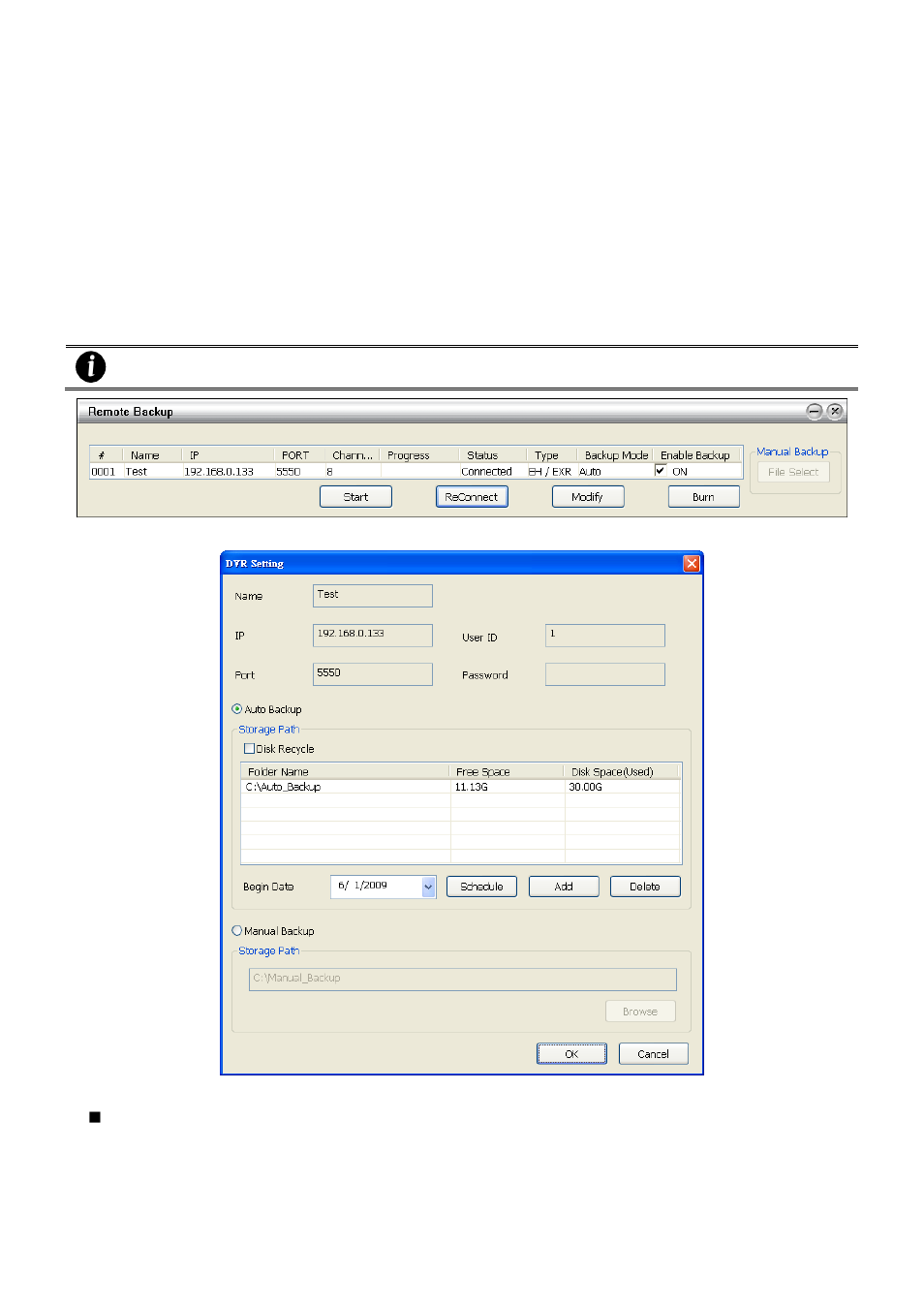 Backup setup, 8 backup setup | AVer MXR6008 User Manual | Page 58 / 149