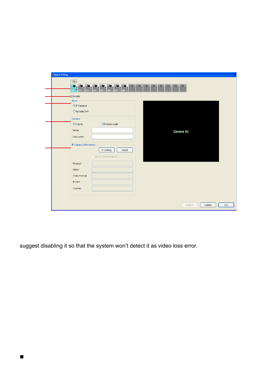 Camera setting, To setup ip camera, 2 camera setting | AVer MXR6008 User Manual | Page 87 / 149