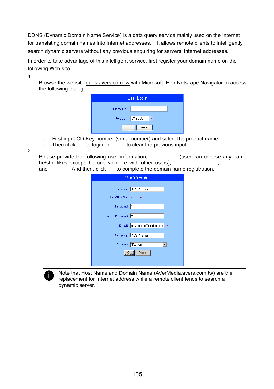 Appendix a registering domain names, Appendix a | AVer NX8000 User Manual | Page 112 / 116