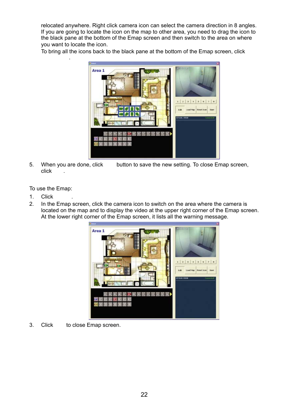 2 to use the emap, To use the emap, Chapter 4.8 | D video (see also | AVer NX8000 User Manual | Page 29 / 116