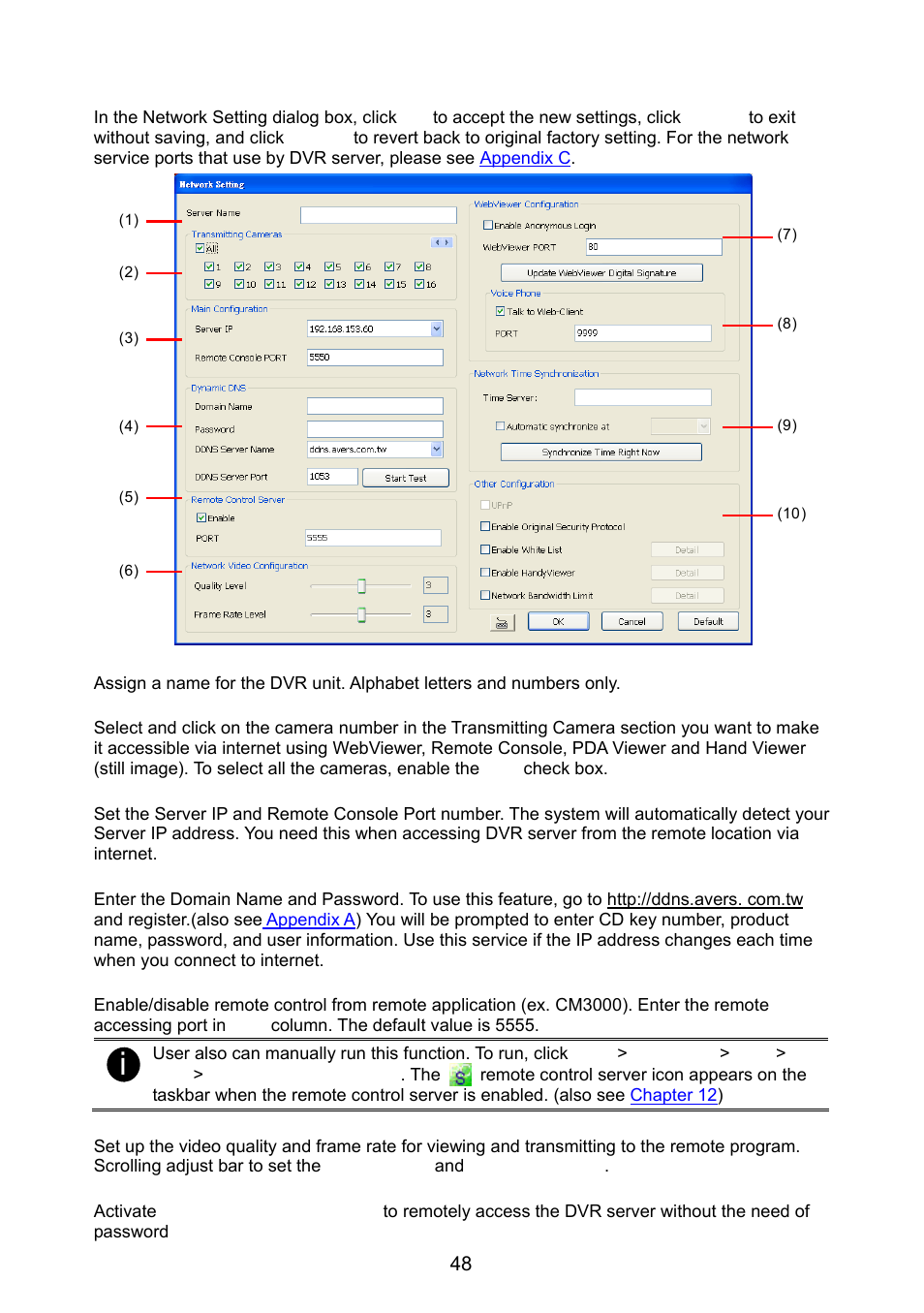 4 network setting, Network setting | AVer NX8000 User Manual | Page 55 / 116