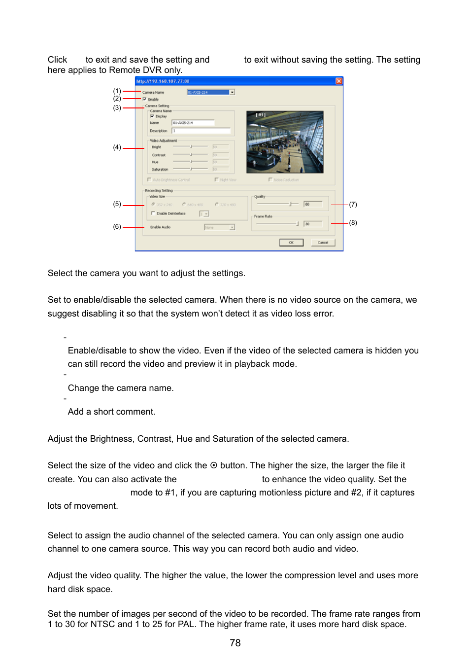 1 to setup remote system setting, To setup remote system setting, Chapter 8.2 | AVer NX8000 User Manual | Page 85 / 116