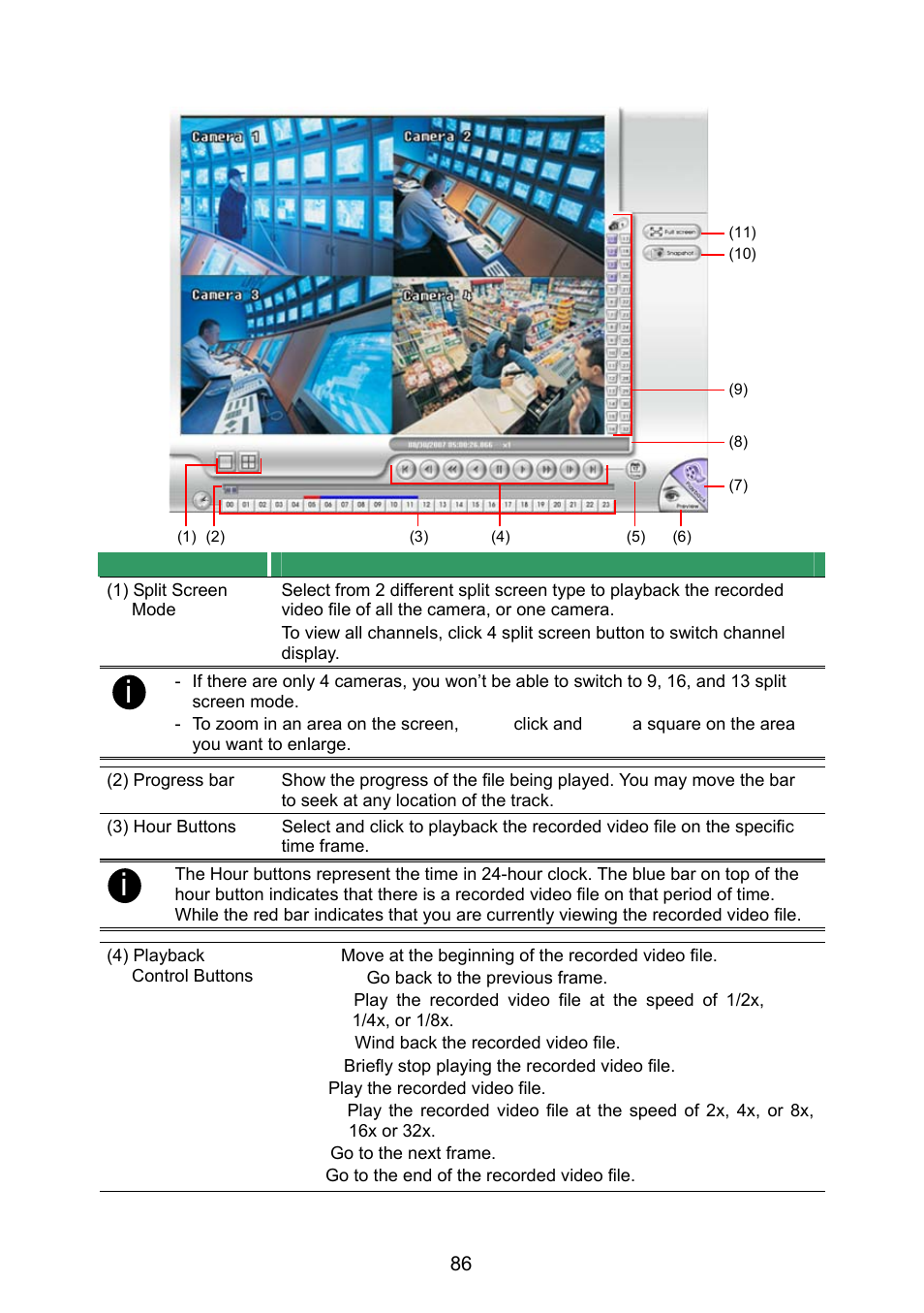 2 familiarizing the realtime playback buttons, Familiarizing the realtime playback buttons | AVer NX8000 User Manual | Page 93 / 116