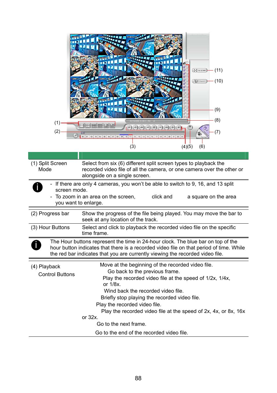 3 familiarizing the download and playback buttons, Familiarizing the download and playback buttons | AVer NX8000 User Manual | Page 95 / 116