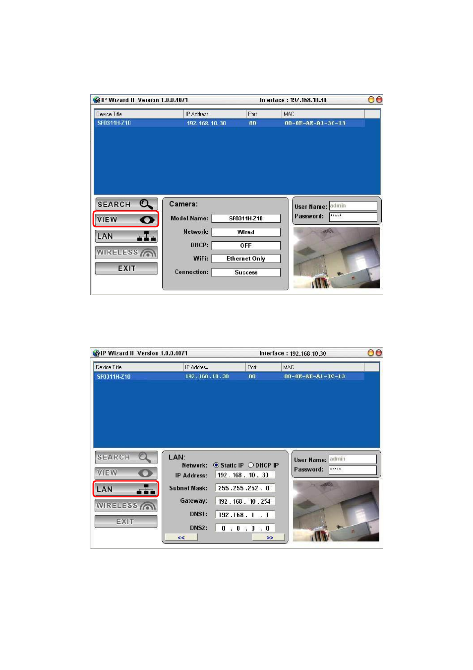 View lan, View | AVer SF0311H-Z10 IP Cam User Manual | Page 15 / 82