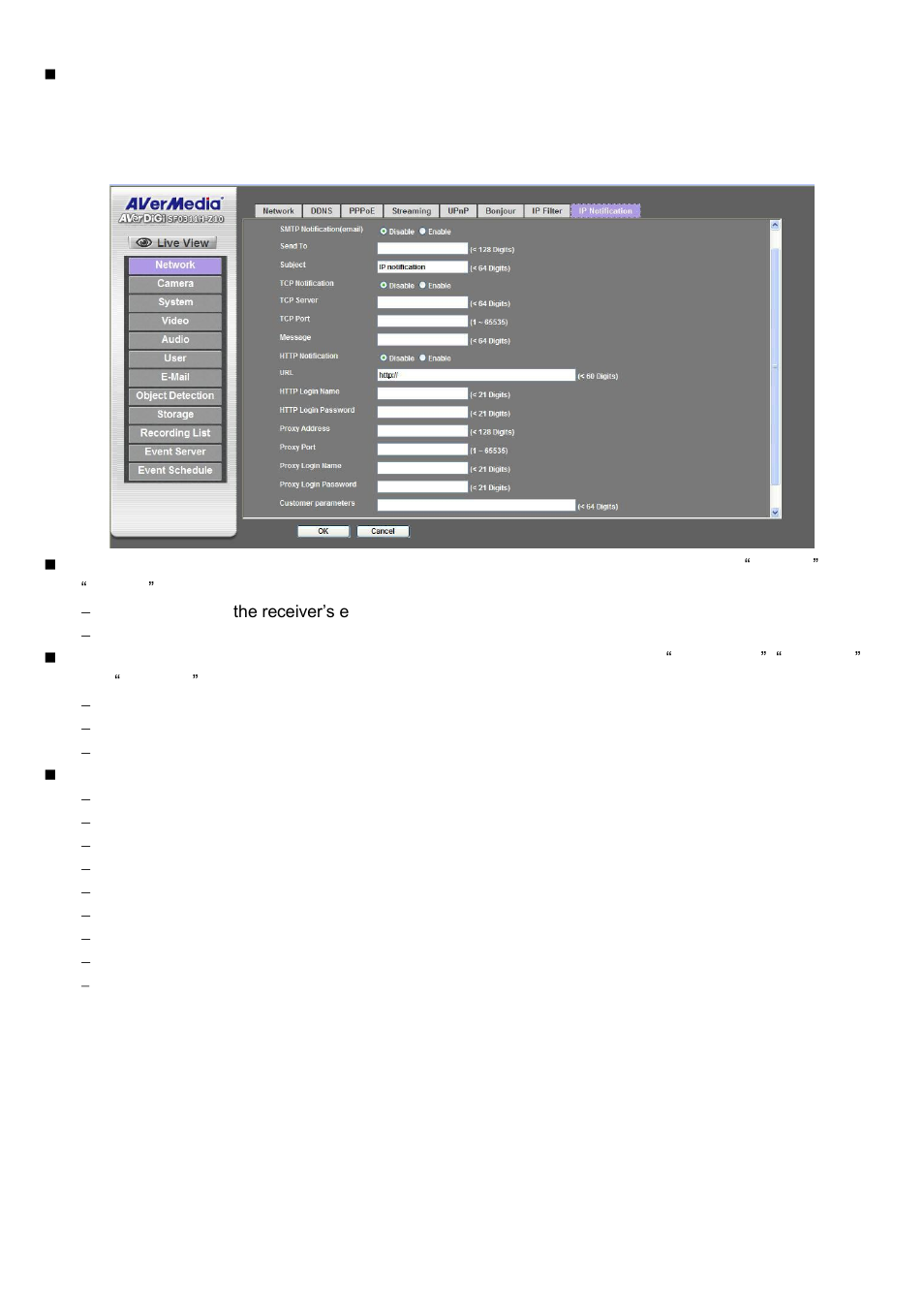 Ip notification | AVer SF0311H-Z10 IP Cam User Manual | Page 39 / 82