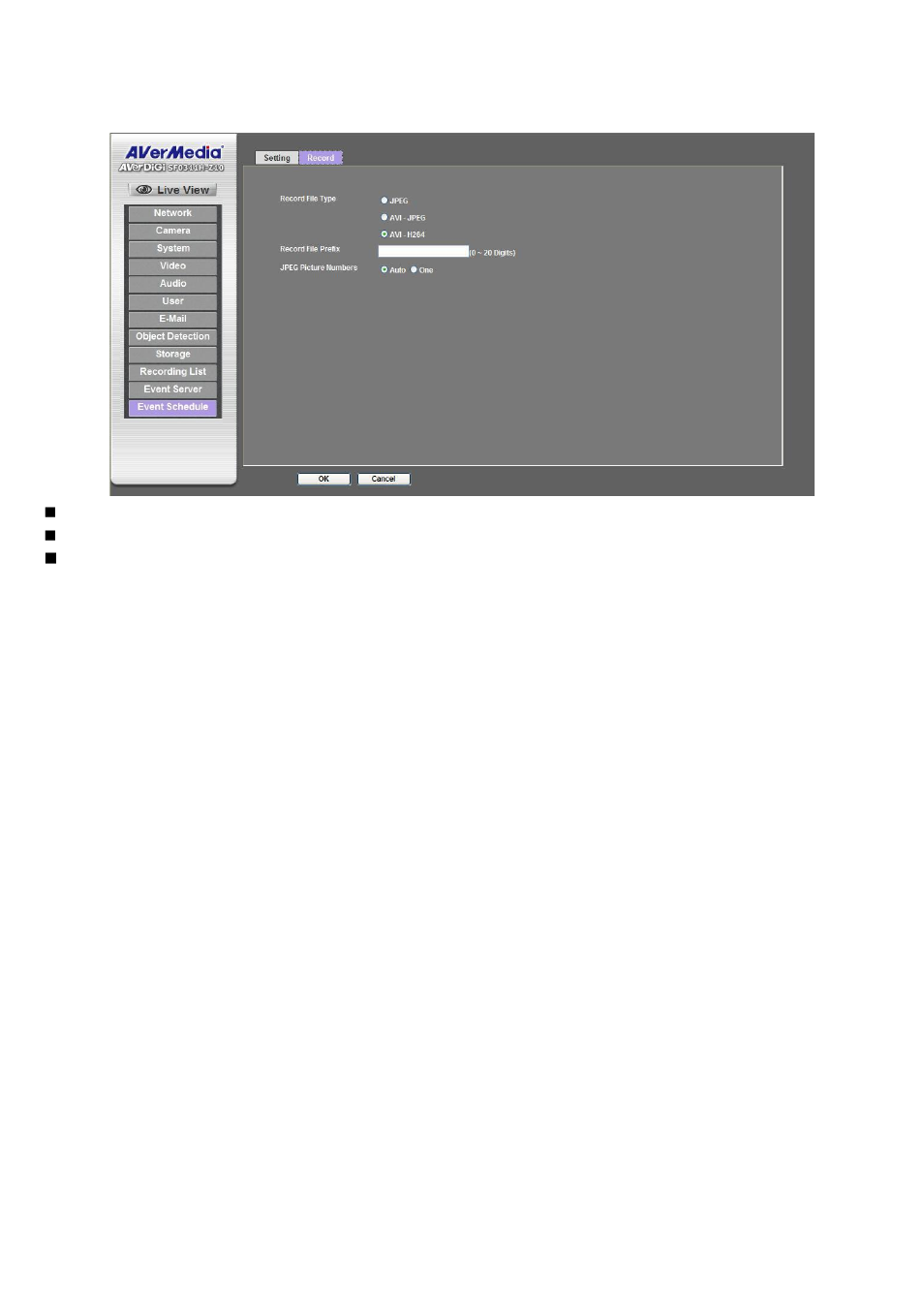 Record | AVer SF0311H-Z10 IP Cam User Manual | Page 59 / 82
