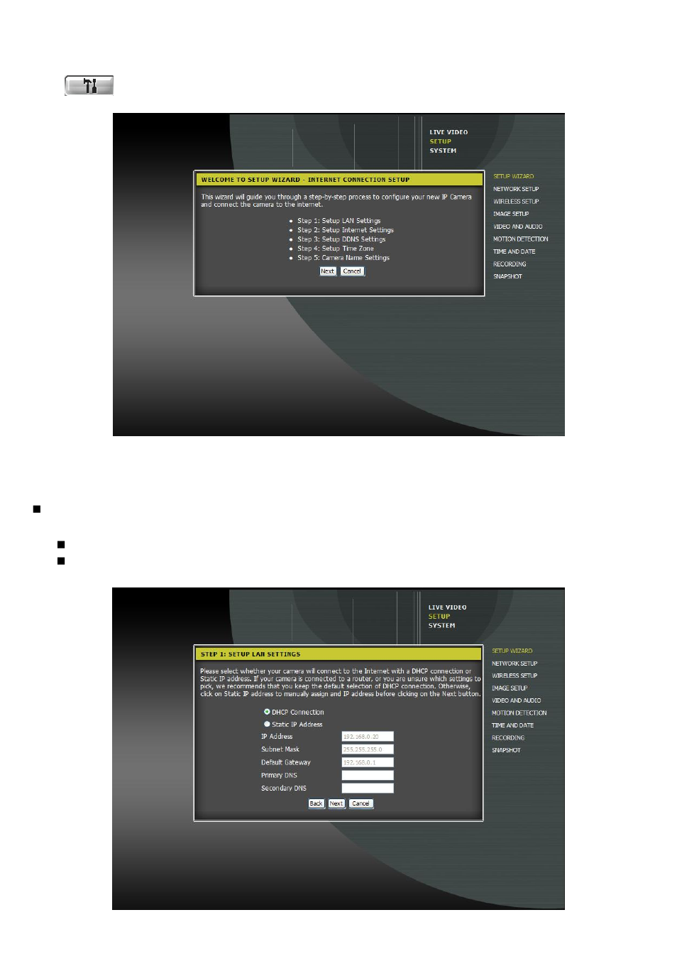 3 ip camera setup, 1 setup wizard | AVer SF1031W User Manual | Page 26 / 68