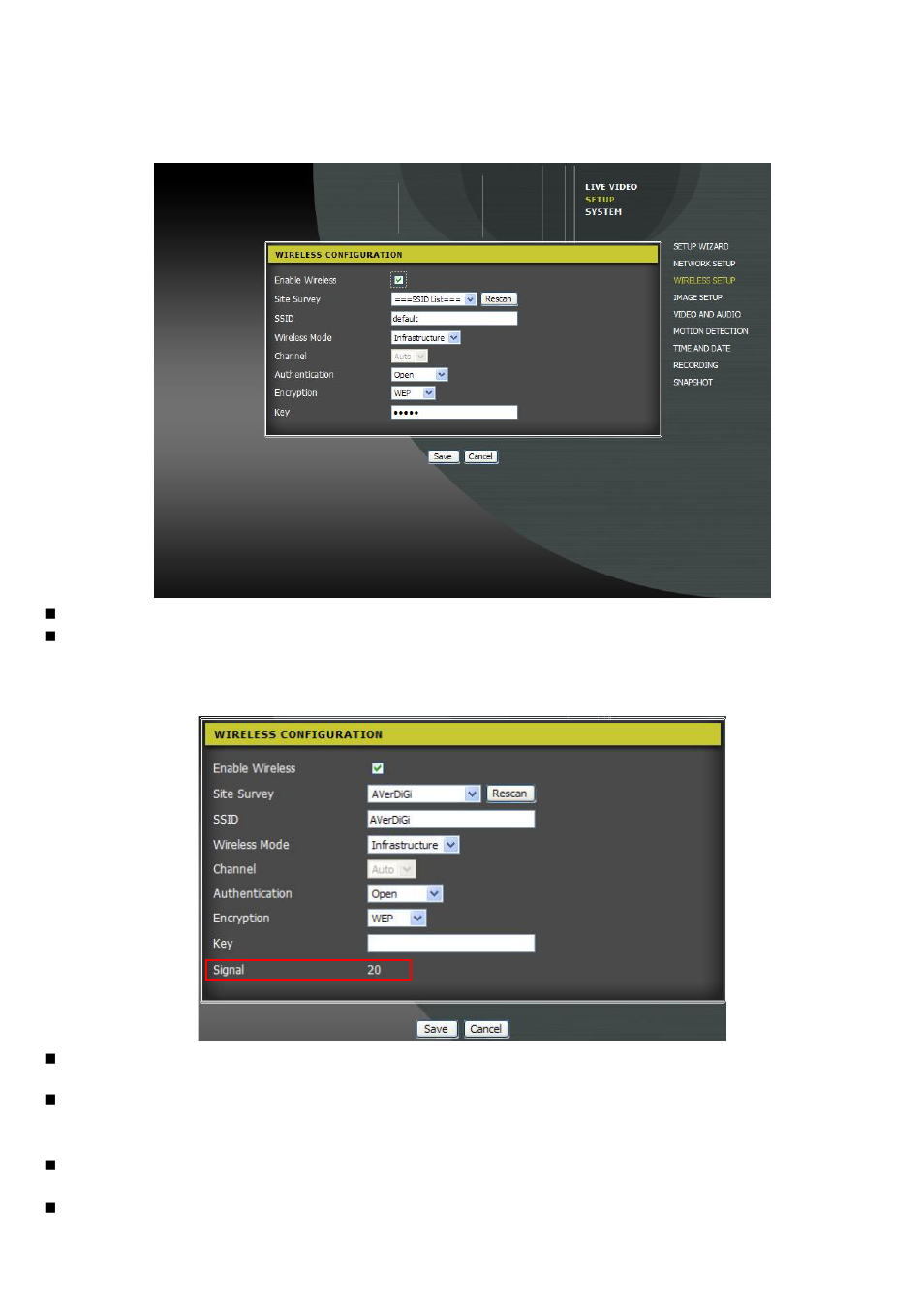 3 wireless setup | AVer SF1031W User Manual | Page 33 / 68