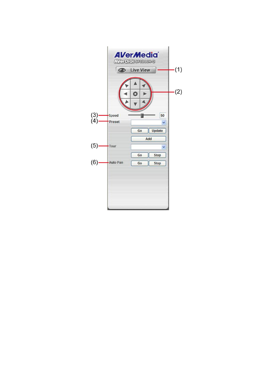 Ptz control full screen status bar, Ptz control, Full screen | Status bar | AVer SF1311H-D User Manual | Page 18 / 76