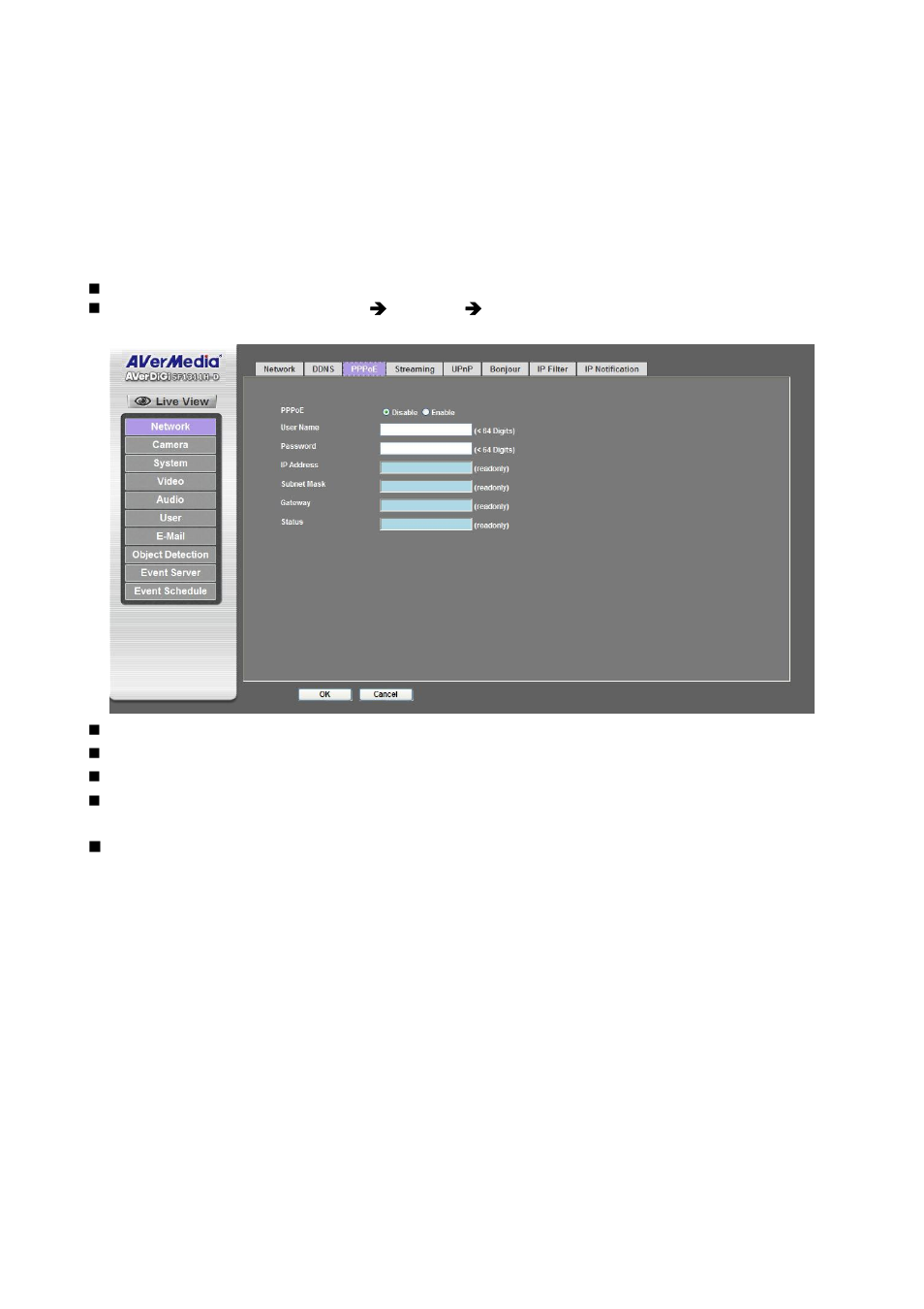 Pppoe | AVer SF1311H-D User Manual | Page 27 / 76