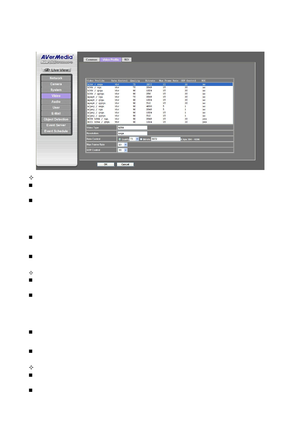 Video profile | AVer SF1311H-D User Manual | Page 40 / 76