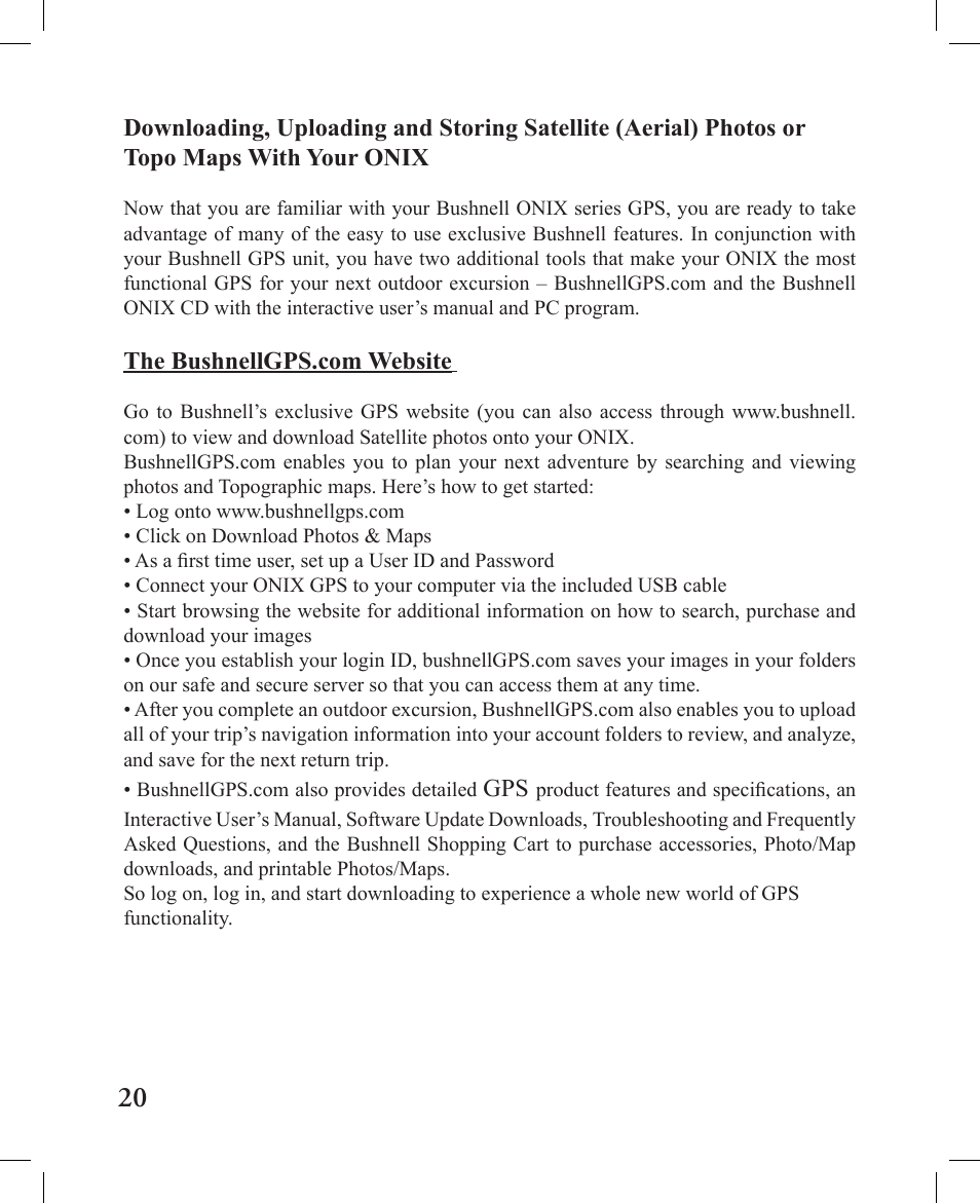 Bushnell 362000 User Manual | Page 20 / 28