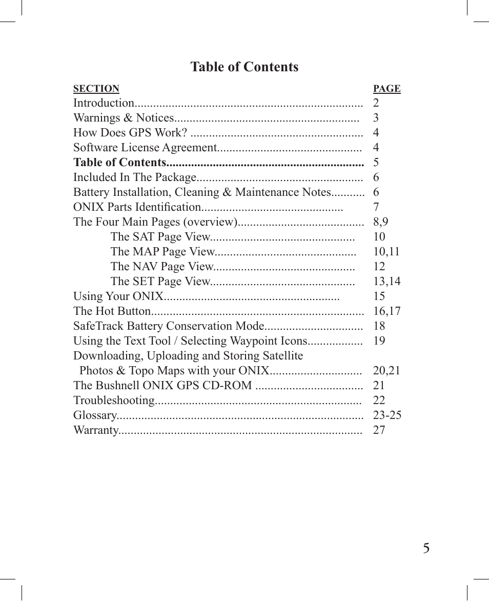 Bushnell 362000 User Manual | Page 5 / 28