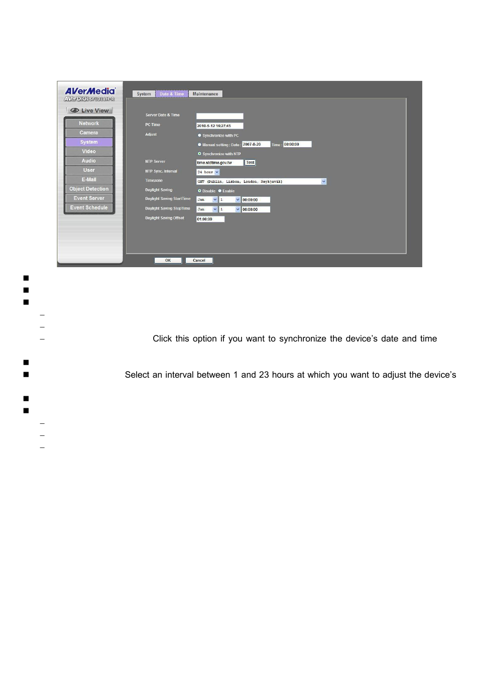 Date & time | AVer SF1311H-R User Manual | Page 38 / 77