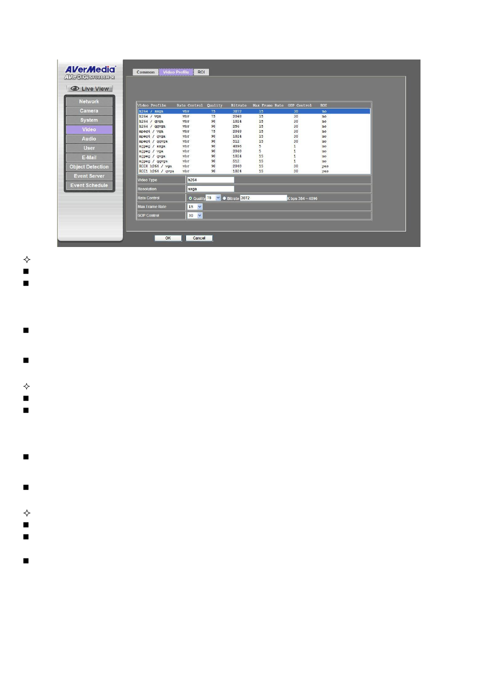 Video profile | AVer SF1311H-R User Manual | Page 41 / 77